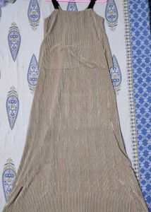 Elegant Beige Maxi Dress