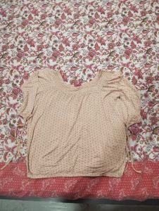 Cute Polka Dot Smocked Top