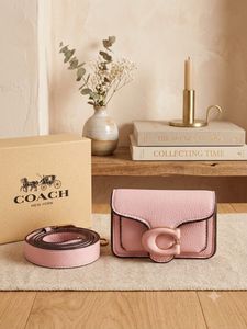 Coach Pink Pebble Leather Crossbody Bag
