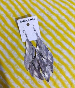 Red Leaf Design Jhumka Earrings(All 4 pair)