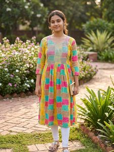 Vibrant anarkali Kurti