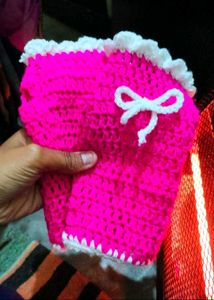 Crocheted Arm Warmers with Bows