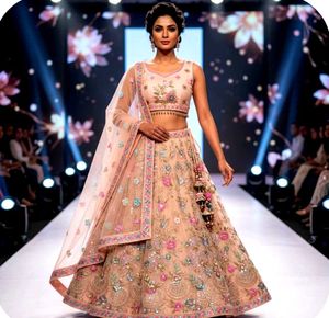 multi    Embroidered Lehenga Choli