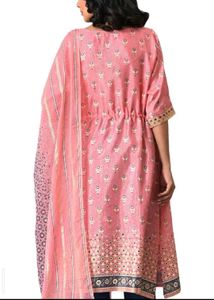 Aurelia Pink Floral  Kaftan Kurta with Pant..