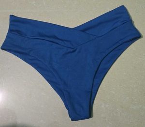 Blue V-Cut Bikini Bottom