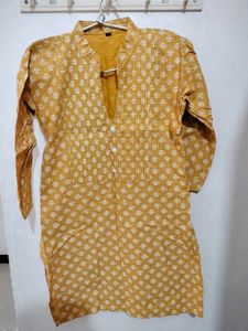 Yellow short Kurti