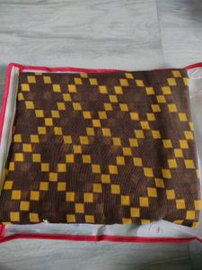 Georgette Saree with Checks Pattern