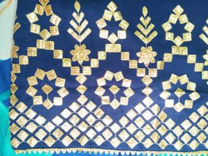 Gold Foil Embroidery Sharara Set
