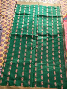 Elegant Green handloom Style Saree all over work