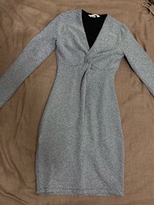 Sparkly Twist Front Dress