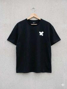Black T-Shirt with White X Graphic