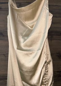 Satin Ruched Dress
