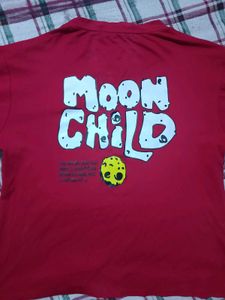 Red Moon Child Graphic T-Shirt