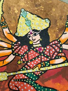 Hand-painted Durga Maa Wall Art