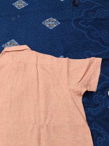 Men's Pink Linen Shirt
