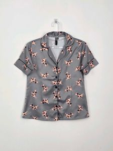 Cute Doggy Print Pajama Set