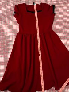 goth red dress with black lace