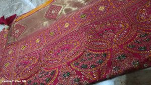 Vibrant Yellow Saree with Pink Blouse