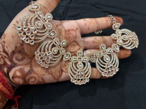 Rose Gold Kundan Jewelry set