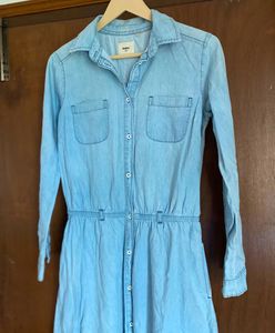 Light Blue Denim Shirt Dress