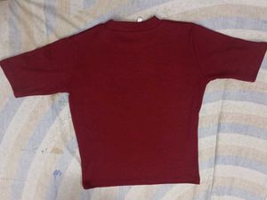 Ribbed Burgundy Top