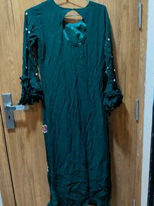Embroidered Kurta with Bell Sleeves