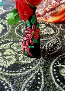 Flower Pot With Clay Art 🎨
