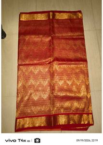 Beautiful Red &amp; Gold Silk Saree