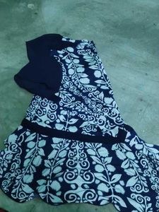 Blue Floral Print Kurta