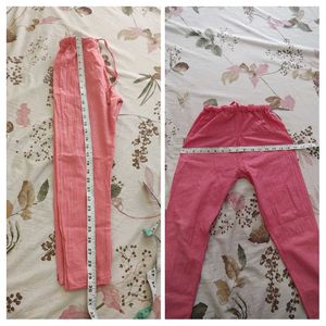 Peach kurta pajama set (6-7years)