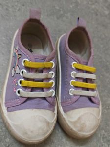 Babyhug Cute Purple Unicorn Rainbow Sneakers
