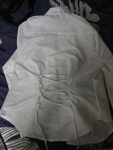 Chic white shirt corset