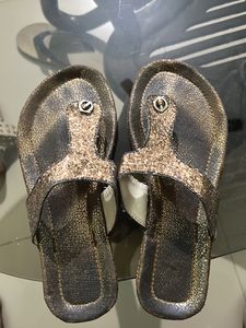 Brown Sequin Flat 6 No.EU 39