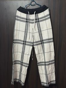 Checked Lounge Pants with Drawstring