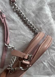 Stylish Pink Quilted Crossbody Bag