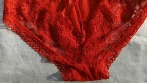 Lace Red Briefs