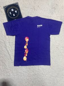 bape  Purple Graphic T-Shirt