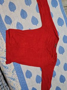 Red Long Sleeve Top