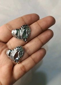 Sculptural Heart Stud Earrings