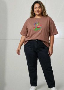 Embroidered Butterfly & Flower T-Shirt