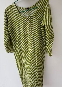 Green Striped Kurti