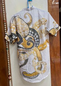 Unique Octopus Print Men's Shirt