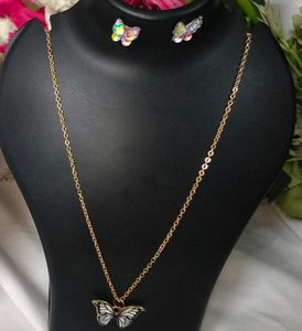 Delicate Rose Gold Chain Metal White Necklace Eyer