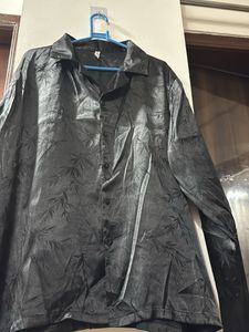 Stylish Black Textured Shirt