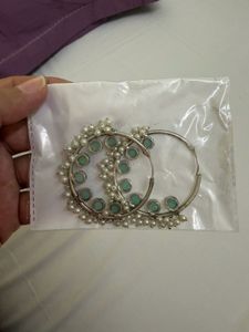 Stylish Hoop Earrings with Pearls
