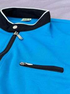 Retro Blue &amp; Black Track Jacket