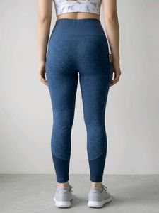 Blue Gret Sport Leggings with Pockets Free Size