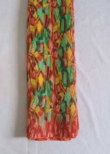 multi color Geometric print saree