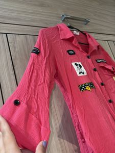Pink Mickey Mouse Patch Dress