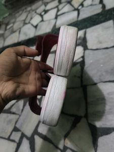 Maroon Bow Flip-Flops